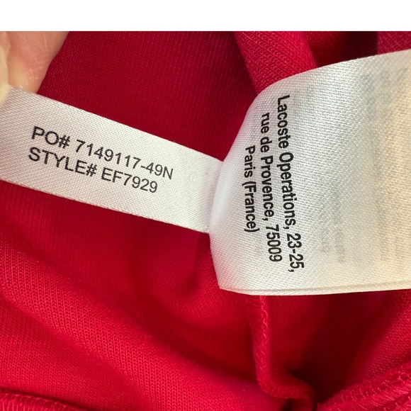 Lacoste Sport Red Oversized Logo Tape Dress Size 40 (M) - Picture 12 of 12